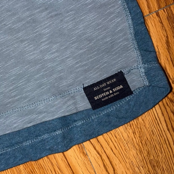 Scotch and Soda Block Colored Striped Collar Pocket Tee Ringer Tee - Picture 7 of 12